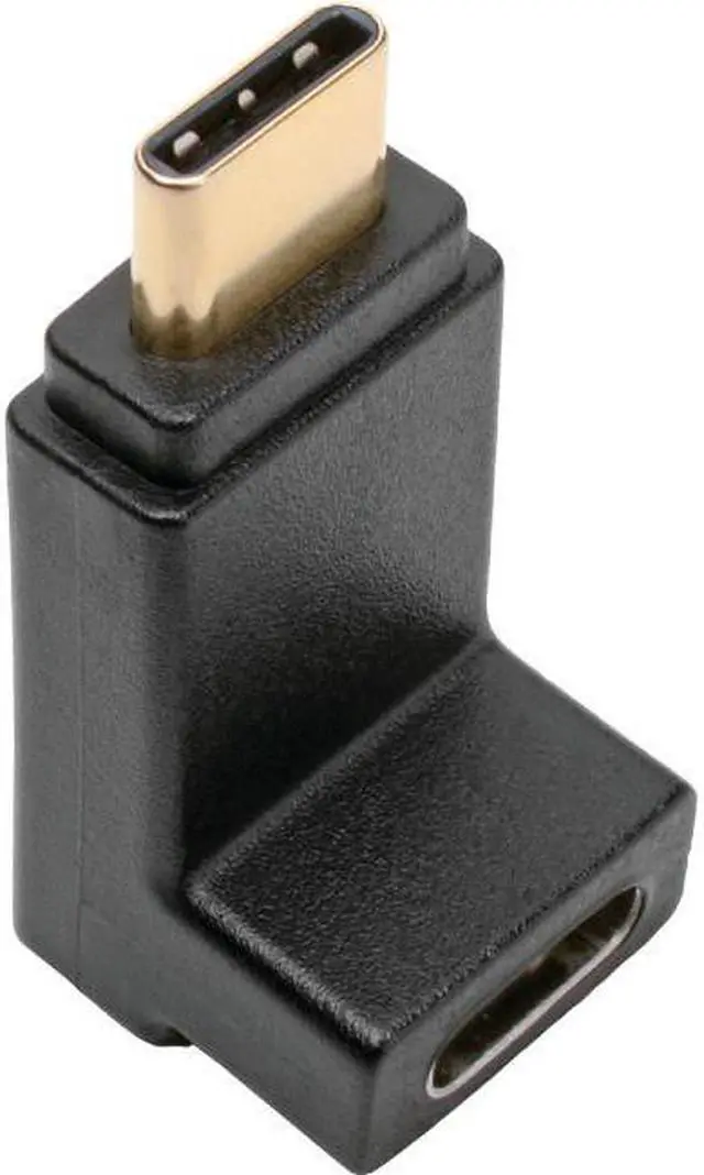 Alt view image 4 of 10 - Tripp Lite USB C to USB Type C Adapter Converter Right Angle M/F 10Gbps 3A