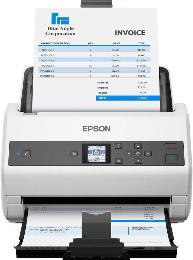 Alt view image 4 of 14 - Epson WorkForce DS-970 Sheetfed Scanner 600 dpi Optical B11B251201