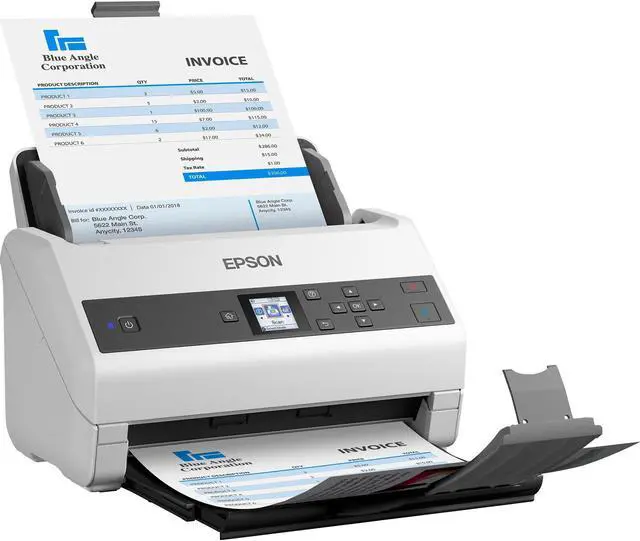 Alt view image 5 of 14 - Epson WorkForce DS-970 Sheetfed Scanner 600 dpi Optical B11B251201