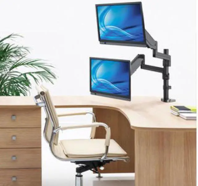 Alt view image 2 of 20 - Manhattan Universal Gas Spring Dual Monitor Mount