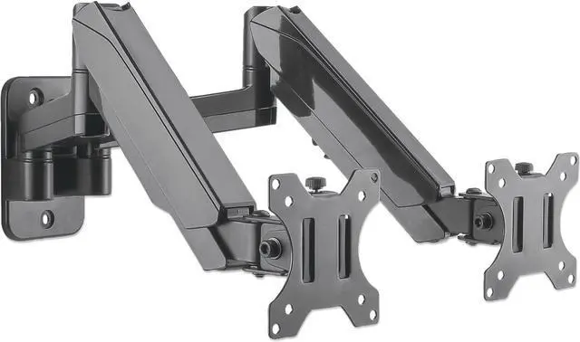 Alt view image 3 of 20 - Manhattan Universal Gas Spring Dual Monitor Wall Mount 461627
