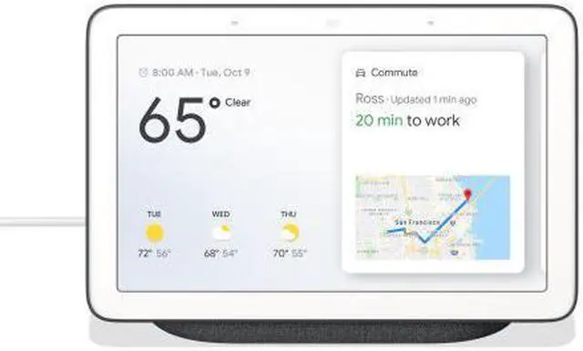 Alt view image 6 of 20 - Google Nest Hub Smart Display with Google Assistant - Charcoal