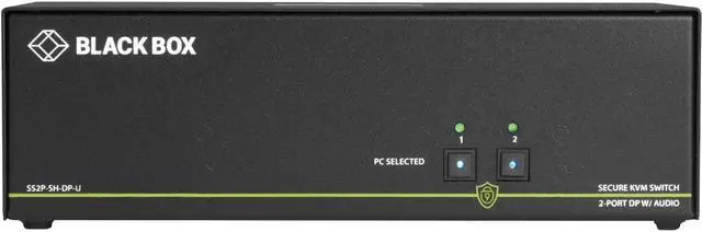 Alt view image 2 of 12 - BLACK BOX SS2P-SH-DP-U SECURE KVM SWITCH, NIAP 3.0 CERTIFIED - 2-PORT, SINGLE-MONITOR, DISPLAYPORT 4K30