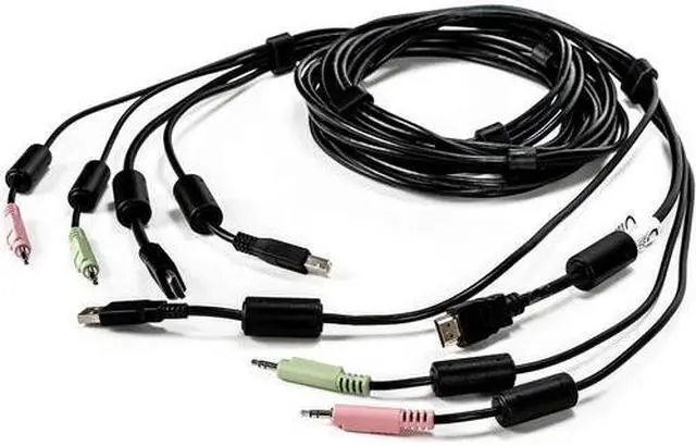 Alt view image 2 of 5 - Avocent 10 ft. USB keyboard, mouse & DisplayPort video cable with audio - Use with SV220D-001 or SV240D-001 CBL0127