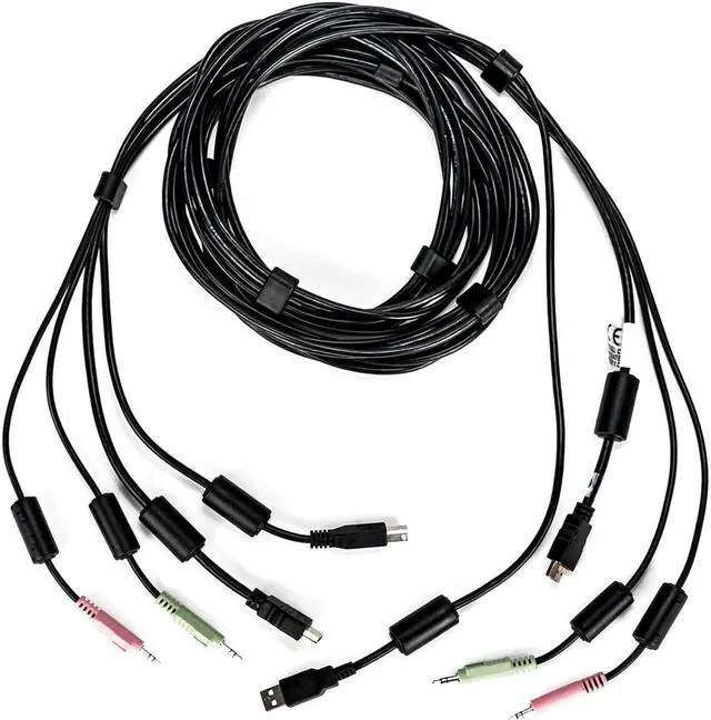 Alt view image 3 of 5 - Avocent 10 ft. USB keyboard, mouse & DisplayPort video cable with audio - Use with SV220D-001 or SV240D-001 CBL0127
