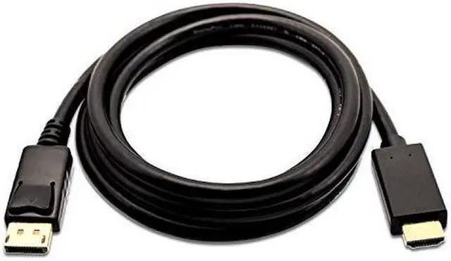 Main image of V7 Black Video Cable Displayport Male To Hdmi Male 3M 10Ft
