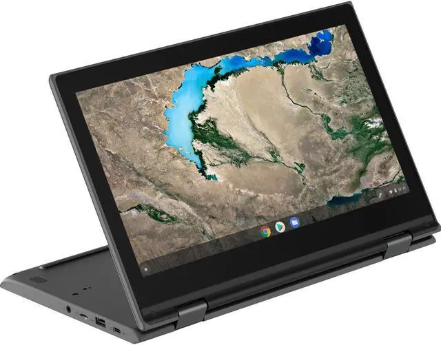 Alt view image 2 of 9 - Lenovo 300e Chromebook 2nd Gen 81QC0000US 11.6" LCD Chromebook - MediaTek M8173C 1.70 GHz - 4 GB LPDDR3 - 32 GB Flash Memory - Chrome OS - 1366 x 768 - Twisted nematic (TN) - Black