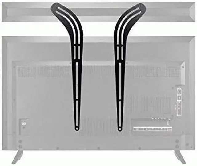 Alt view image 6 of 13 - Monoprice Universal Floating Soundbar Mount Bracket for Freestanding or Wall Mounted 23in to 55in TVs, VESA Patterns fro