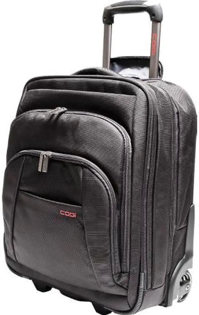 Alt view image 10 of 18 - Codi Mobile max Carrying Case (Roller) for 17.3" Travel Essential - Black - Nylon - 18.5" Height x 13.8" Width x 9" Depth