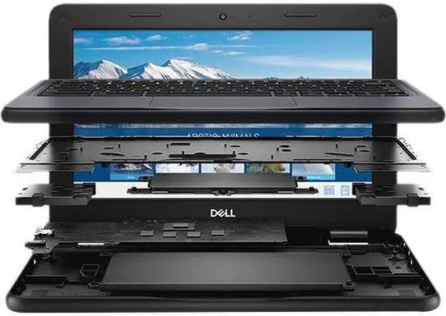 Alt view image 4 of 16 - Dell Chromebook 11 3000 3100 11.6" Touchscreen Chromebook - 1366 x 768 - Celeron N4000 - 4 GB RAM - 32 GB Flash Memory