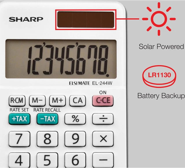 Alt view image 4 of 7 - Victor Technology EL-244WB Small Pocket Calculator - Quantity 1