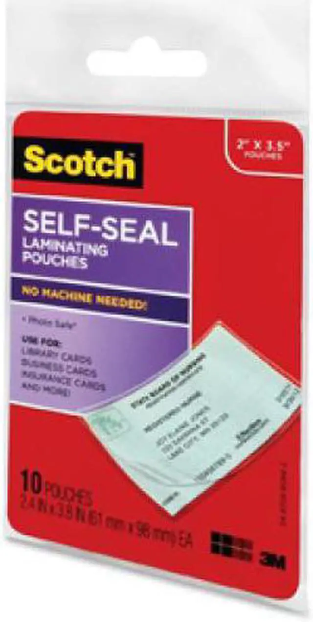 Alt view image 8 of 15 - Scotch PROTECTOR SHEET BIZCRD 10PK LS85110G