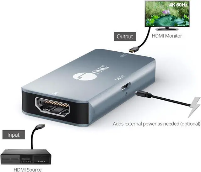 Alt view image 4 of 8 - SIIG HDMI 2.0 4K HDR Repeater CE-H24K11-S1
