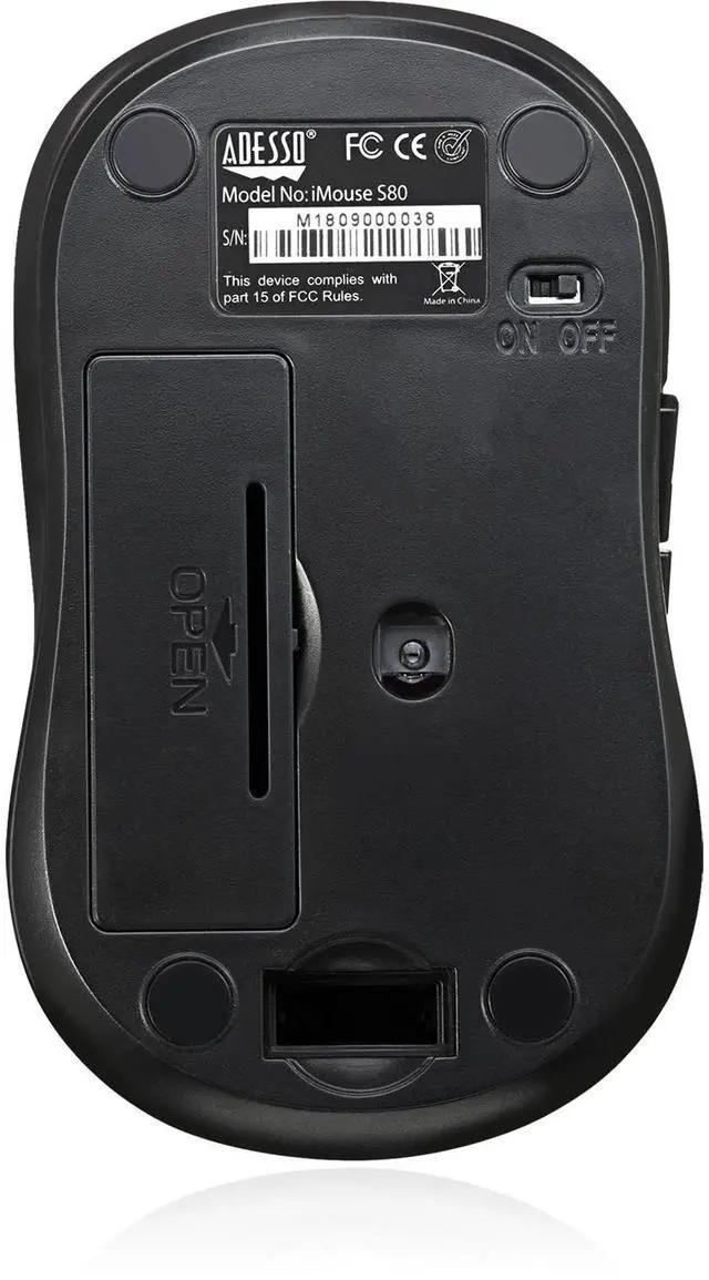 Alt view image 3 of 17 - Adesso iMouse S80R Mini Wireless 5-Button Fabic Mouse Red