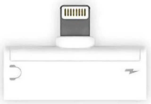 Main image of Aluratek Lightning + 3.5 mm Adapter For iPhone/iPad - 1 x Lightning Male Proprietary Connector - 1 x Lightning Female Proprietary Connector, 1 x Mini-phone Female Stereo Audio