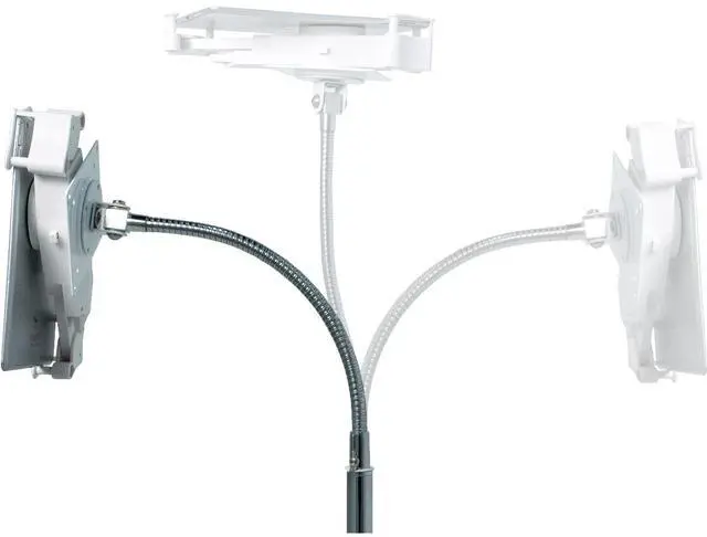 Alt view image 5 of 20 - CTA Digital PAD-HFSVU Gooseneck Floor Stand with VESA Plate and Storage Basket