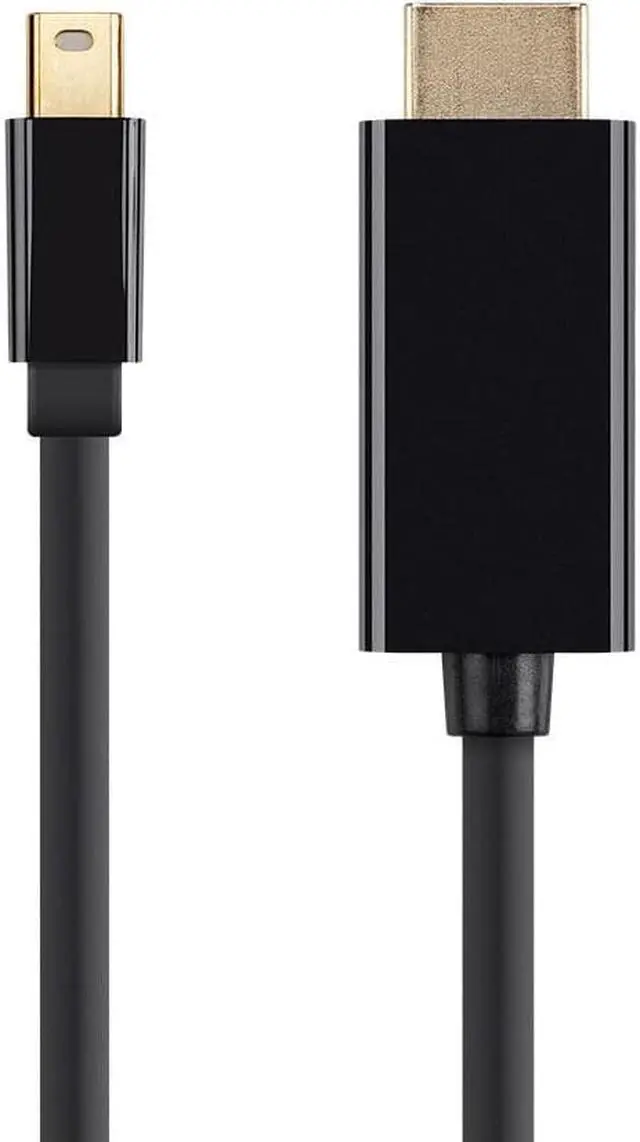 Alt view image 10 of 20 - Monoprice Mini DisplayPort 1.2a to HDTV Cable - 6 Feet - Black | Supports Up to 4K Resolution And 3D Video - Select Series