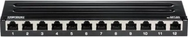 Alt view image 7 of 20 - TRENDnet TC-P12C6AS (V1.0R) 12-Port Cat6A Shielded Wall Mount Patch Panel
