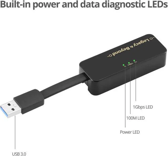 Alt view image 7 of 14 - SIIG Portable USB 3.0 Gigabit Ethernet Adapter