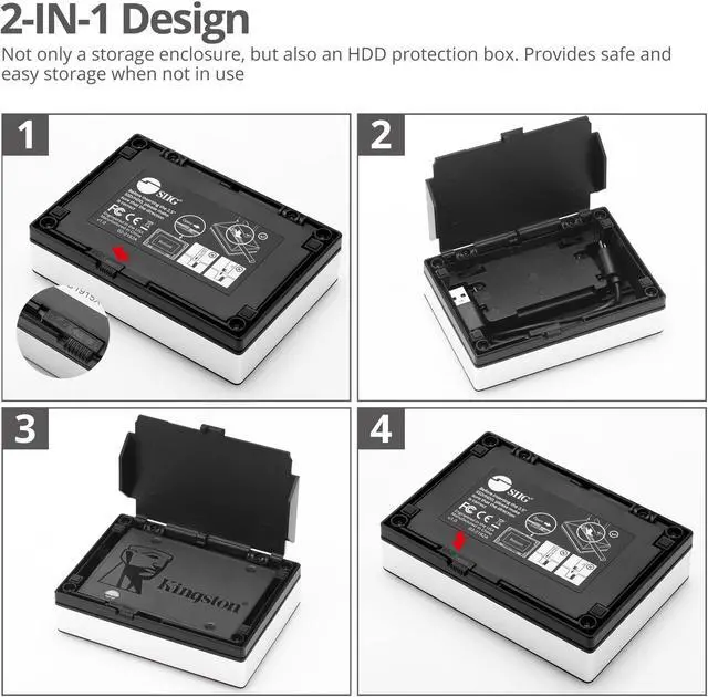 Alt view image 2 of 16 - SIIG Drive Dock External - Black