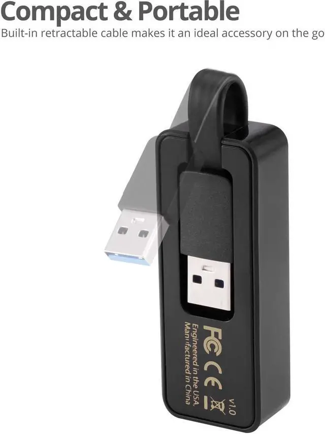 Alt view image 8 of 14 - SIIG Portable USB 3.0 Gigabit Ethernet Adapter