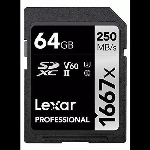Alt view image 6 of 10 - Lexar Professional 1667x 64GB SDXC UHS-II/U3 Memory Card #LSD64GCBNA1667