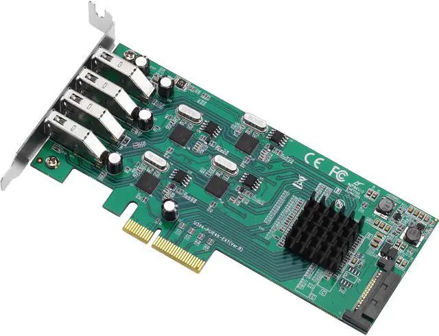 Alt view image 5 of 15 - Siig 4-Port Superspeed Usb 3.0 Pcie Card - Quad Core