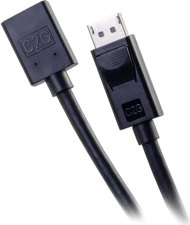 Alt view image 3 of 6 - C2G 6ft DisplayPort Extension Cable Male to Female DisplayPort Cable 54451