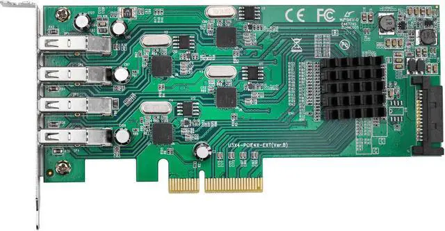 Alt view image 3 of 15 - Siig 4-Port Superspeed Usb 3.0 Pcie Card - Quad Core