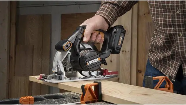 Alt view image 2 of 7 - WORX ExacTrack 20V 6-1/2" Circular Saw WX530L