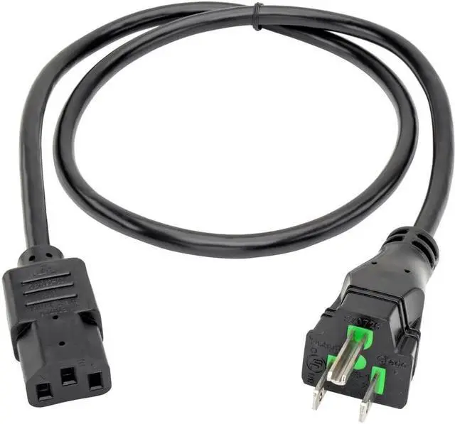 Alt view image 6 of 14 - Tripp Lite Model P006-003-HG10 3 ft. HospHospital-Grade Computer Power Cord, 10A, 18 AWG (NEMA 5-15P to IEC-320-C13)