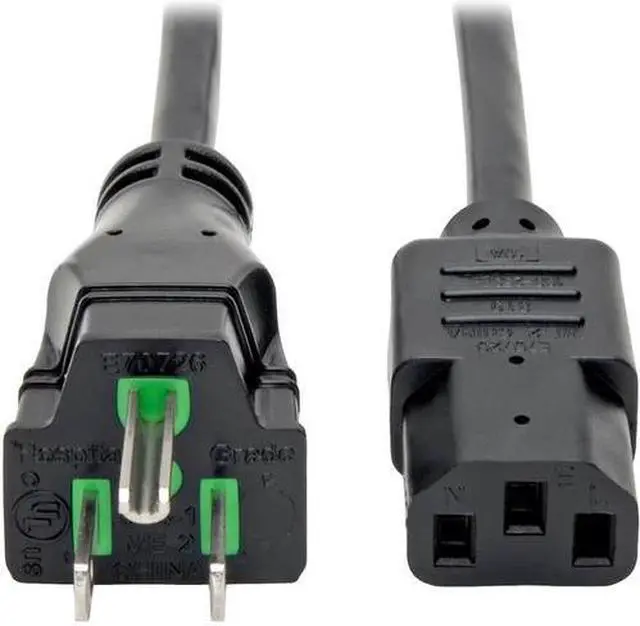 Alt view image 5 of 14 - Tripp Lite Model P006-003-HG10 3 ft. HospHospital-Grade Computer Power Cord, 10A, 18 AWG (NEMA 5-15P to IEC-320-C13)