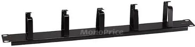 Alt view image 5 of 14 - Monoprice 1U Premium Cable Management With 5 Metal D-Ring, 1.75in (H) X 19in (W)