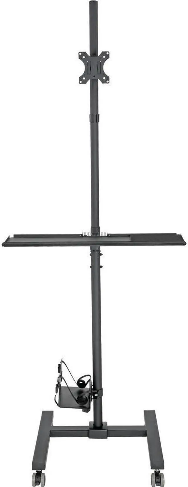Alt view image 5 of 20 - Tripp Lite Mobile Workstation TV Floor Stand Cart Height-Adjustable 17-32in