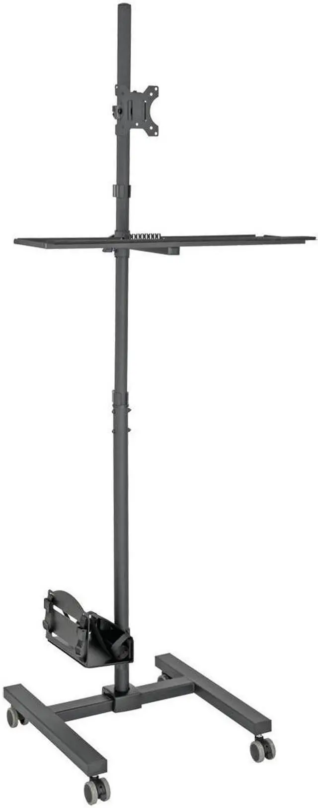 Alt view image 3 of 20 - Tripp Lite Mobile Workstation TV Floor Stand Cart Height-Adjustable 17-32in