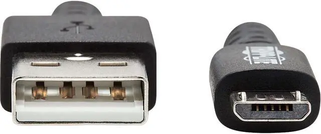 Alt view image 3 of 13 - Tripp Lite U050-006-GY-MAX Heavy-Duty USB-A to USB Micro-B Cable - M/M, USB 2.0, UHMWPE and Aramid Fibers, Gray, 6 ft. (1.8 m)