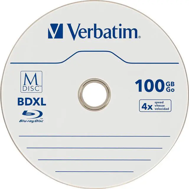 Alt view image 4 of 4 - VERBATIM AMERICAS LLC 98914 VERBATIM, M-DISC BDXL 100GB 4X WITH BRANDED, SURFACE - 25/PK SPINDLE