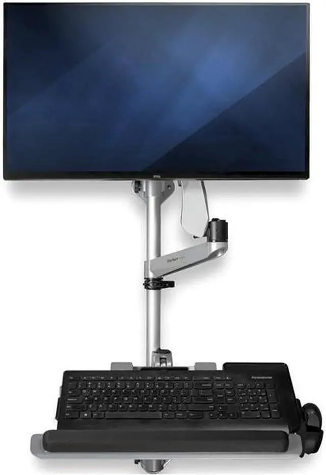 Main image of StarTech Single Monitor Adjustable Wall Mount Computer Workstation WALLSTSI1
