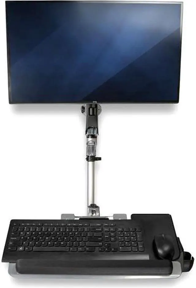 Alt view image 5 of 12 - StarTech Single Monitor Adjustable Wall Mount Computer Workstation WALLSTSI1