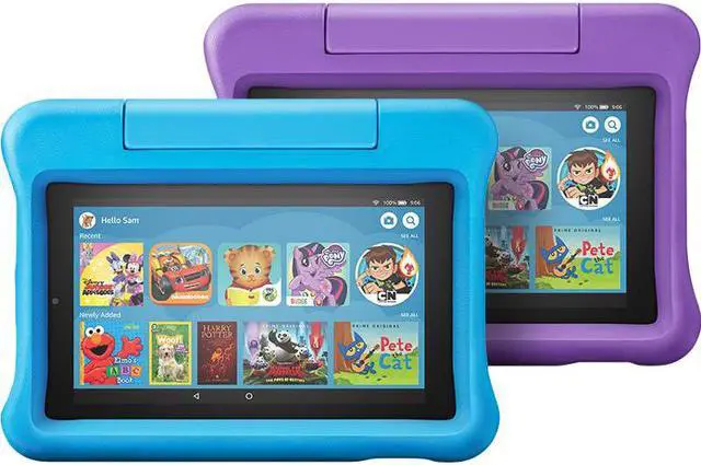 Alt view image 5 of 20 - Amazon - Fire 7 Kids Edition 2019 release - 7" - Tablet - 16GB - Purple
