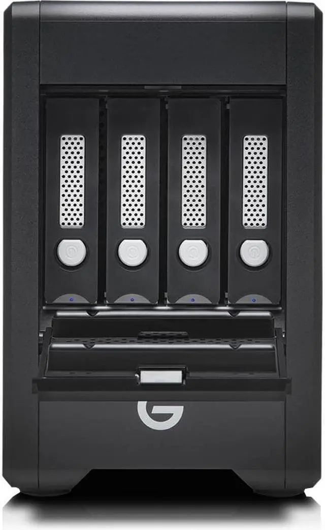 Alt view image 9 of 13 - G-Technology G-SPEED Shuttle 48TB Thunderbolt 3 Hard Drives - Desktop External 0G10087 Black