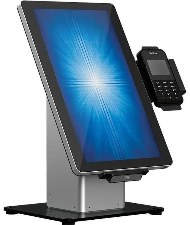 Alt view image 3 of 12 - Elo Slim Desk Mount For Touchscreen Monitor Cradle Bar Code Reader Fingerprint Reader Webcam - Black Silver