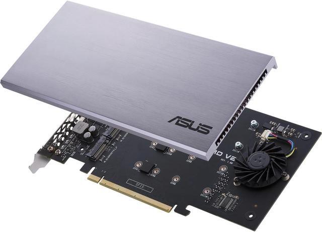 Alt view image 7 of 20 - ASUS Hyper M.2 x16 PCIe 3.0 x4 Expansion Card V2 supports 4 NVMe M.2 (2242/2260/2280/22110) up to 128 Gbps for Intel VROC and AMD Ryzen Threadripper NVMe RAID