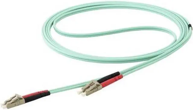 Alt view image 2 of 3 - StarTech.com 10m OM4 LC to LC Multimode Duplex Fiber Optic Patch Cable- Aqua - 50/125 - Fiber Optic Cable - 40/100Gb - LSZH (450FBLCLC10)