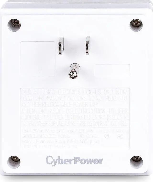 Main image of CyberPower Professional 2-OUtlet Surge Suppressor/Protection - 2 x NEMA 5-15R, 3 x USB - 500 J - 125 V AC Input