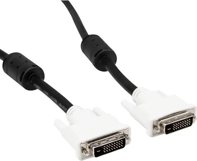 Alt view image 6 of 14 - Rocstor Premium 10ft DVI-D Dual Link Monitor Extension Cable M/F, White/Black