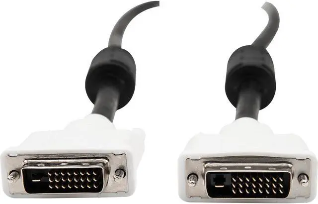 Alt view image 5 of 14 - Rocstor Premium 10ft DVI-D Dual Link Monitor Extension Cable M/F, White/Black
