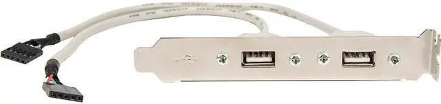 Alt view image 6 of 15 - Rocstor 2 Port USB A Female Low Profile Slot Plate Adapter