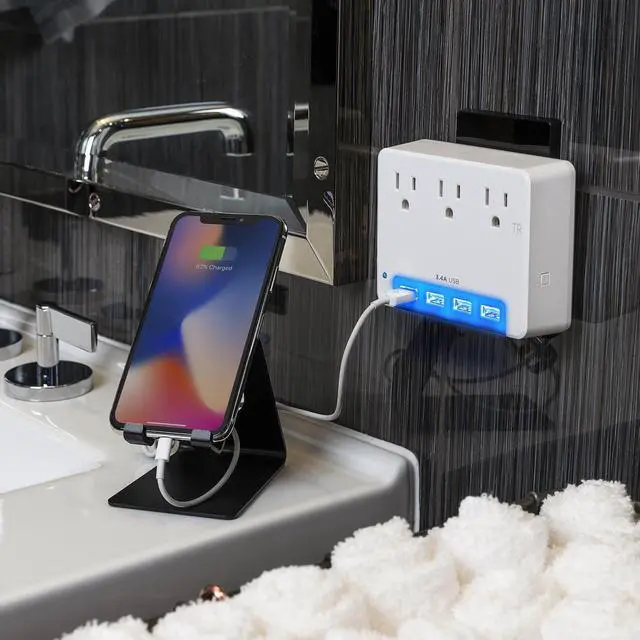 Main image of CyberPower Professional P3WUN 3-Outlet Surge Suppressor/Protector - 3 x NEMA 5-15R, 4 x USB - 120 V Input