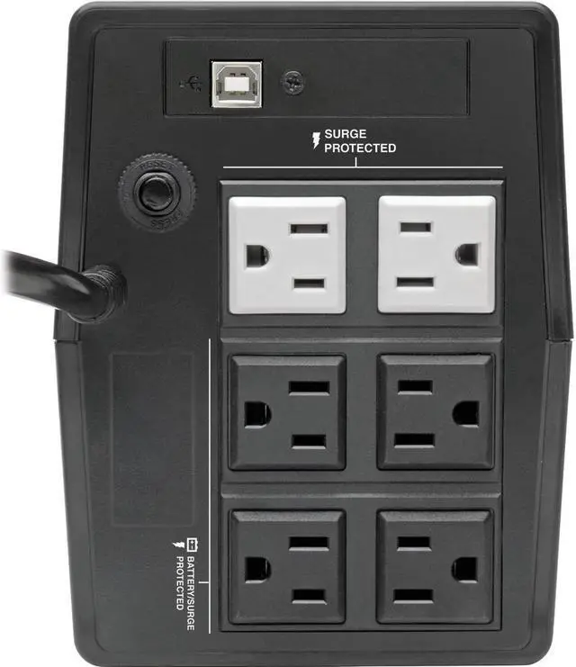 Alt view image 2 of 20 - Tripp Lite BC600TU 600VA Desktop UPS
